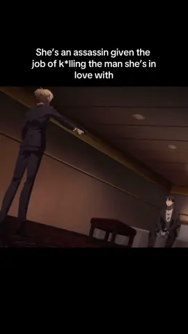 Her bosses told her he killed one of her friends, and tasked her with killing him back.  #loveofkill #anime #enemiestolovers #fyp #foryoupage #viral #foryou #xybca #xyzabc #clips 