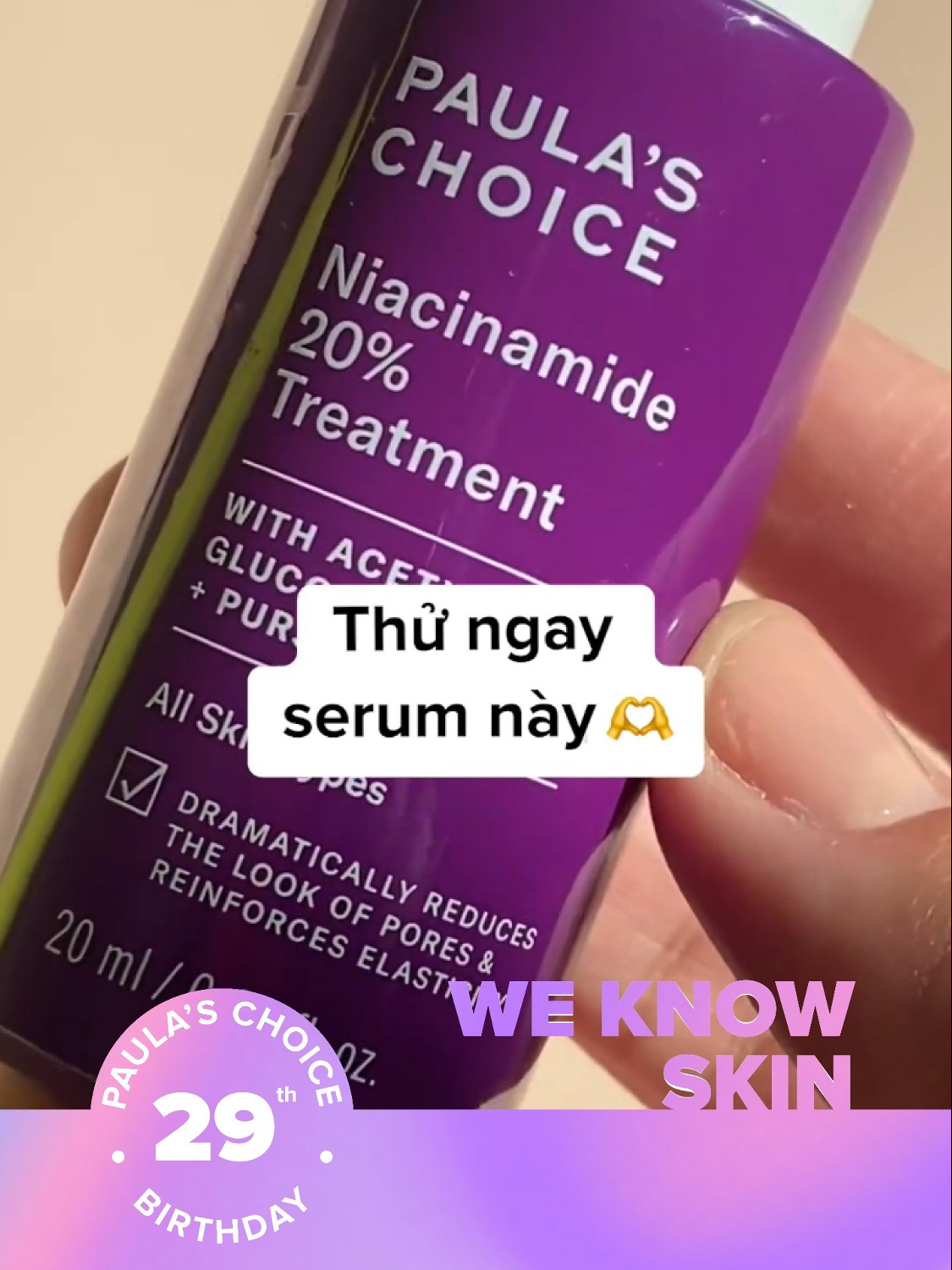 Thử ngay Clinical Niacinamide 20% Treatment để có một làn da rạng rỡ nhé! #paulaschoice#paulaschoicevietnam #lamsangda #niacinamide #niacinamideserum #skincareviral #niacinamidepaulaschoice #xuhuongtiktok #fyp