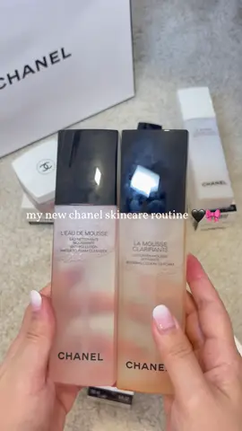 my beauty skincare routine 🖤🎀🫧 #chanel #chanelbeauty #skincare #cocochanel #beauty #fyp #Love #unboxing #makeup #gusbellreview