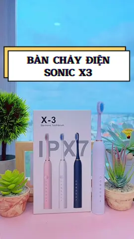 Bàn chải điện Sonic X3 với 6 chế độ rung sóng âm làm sạch răng nhanh chóng, kháng nước IPX6, Pin dùng 10 15 ngày #banchai #banchaidien #nhakhoa #banchaidanhrang #dogiadungthehemoi #thichminhtue 