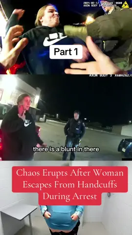 Chaos Erupts After Woman Escapes From Handcuffs During Arrest Part 1 #fyp #cops #copsontiktok #policeofficer #police 