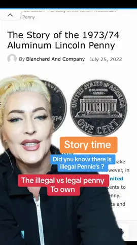 The illegal penny : story time on the 1973 / 1974 aluminum penny ans which one is actually legal to own #coincollecting #coins  #illegalpenny #legal1974aluminumpenny #1973penny #pennyhunters 