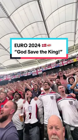England fans sing ‘God Save The King’ before their game against Denmark in Frankfurt last night 🏴󠁧󠁢󠁥󠁮󠁧󠁿 Best national anthem at EURO 2024? 🤔 #EURO2024 #england #gstk #threelions #itscominghome #uefaeuro #euros #football #fanchants #footballtok 