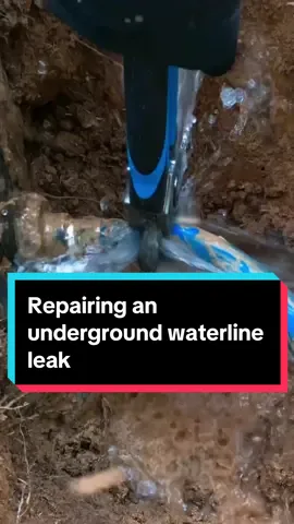 Repairing an underground waterline leak 🌱💦 #plumbing #plumber #asmr #DIY #foryou 