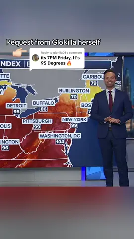 Replying to @glorilla03 Friday Forecast: 95 degrees at 7 pm 🥵 #glorilla #hot #weather #friday @Gloria Boyd 