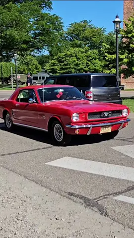 Ford Mustang Red Classic Car Drive By Engine Sound Motor Muster Greenfield Village 2024