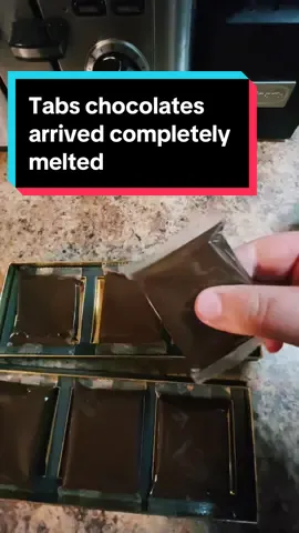 My husband paid $53 for these chocolates, you would think that they would package them a little better considering the price 🤷🏻‍♀️ honestly still laughing at the size of the ice pack @Tabs Chocolates #tabschocolate #tabs #chocolate #badbusiness #deinfluencing 