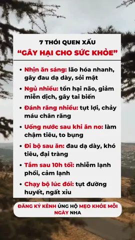 7 thói quen xấu gây hại cho sức khỏe | Mẹo Khỏe Mỗi Ngày #suckhoechomoinguoi #meodangian #baithuocdangian #baithuochay #suckhoe #xuhuong #meohay🇻🇳🇧🇷