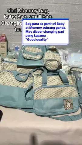 Mommy and baby bag complete set bag. Colorfullegend 138 5in1 MultiFunction. Perfect itong bag mga mii kapag lalabas kayo ni baby talagang madadala mo lahat. May changing diaper pad pa at lagayan ng mga essentials ni baby. Get yours na mii deserves ninyo ni baby #pregnant #pregnancyjourney #pregnancytiktok #pregnancylife #pregnancy #mommybag #babybag #completeset #bag #babyessentials #trendingproducts 
