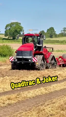 Andrew in the CASE 500 Quadtrac tractor working in the field with the HORSCH 12m Joker on the back. #quadtrac #britishfarming #tractortok 