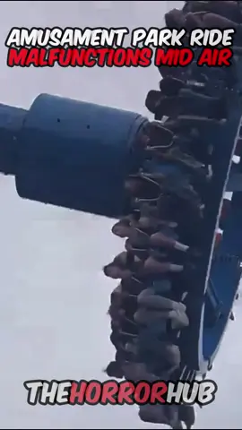Amusement park ride malfunctions mid air! #scary #unitedstates #unitedkingdom #creepy #thehorrorhub #carnival