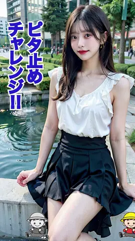ピタ止めチャレンジ！ #ai美女#AIグラビア#ピタ止めチャレンジ