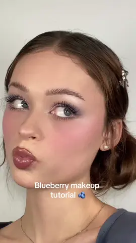Bluberry summer makeup tutorial 🫐 #fypシ #trending #summermakeup #makeuptutorial 