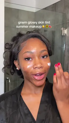 PT 1: No foundarion summer makeup ☀️its started off soo good!! The @Summer Fridays sheer skin tint has me hooked!!! #summermakeupblackgirl #everydaymakeuproutine #summermakeup #summerfridaysskintint #updohairstylesforwedding #nofoundationmakeup #quickmakeuptutorial #beginnermakeup 