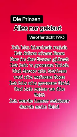 🎤🎵🥰 #dieprinzen #allesnurgeklaut #1993 #song #musik #mega #beste #90s #90sthrowback #90smusic #90erjahre #90ermusik #90ernostalgie #90erhits #musikempfehlungen #songempfehlungen #liebezurmusik 