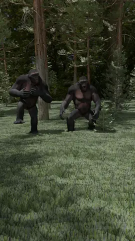 Why Do GORILLAS Like To Beat There CHEST...? 🦍 #3d #3danimation #facts #gorilla 