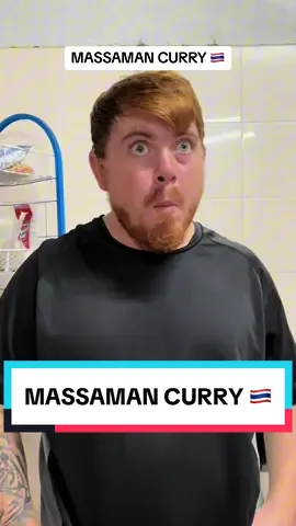 Thai recipe Massaman curry 🇹🇭  Recipe  4x chicken thighs  2x sticks of lemongrass  10x kaffir lime leaves  2x chicken stock cubes  100g massaman curry paste 400g coconut cream  3x medium waxy potato’s  6x medium tomatoes  25g fish sauce  30g palm sugar Method  - cut the chicken thighs in half then add to a medium saucepan with the lemongrass, galangal and kaffir lime leaves cover with water and bring to a slow simmer - then add your coconut cream to a frying pan and reduce fully  - once reduced add the curry paste and fry until the oils release  - then add your massaman curry paste to your aromatic stock and stir  - add the potatoes and simmer until soft  - then add the tomatoes and cook for a futher 5-6 minutes  - finally add your palm sugar fish sauce and leave to rest for 20 minutes  - serve and enjoy  #thailand #thaicurry #massaman #มัสมันไก่  #ฝรั่ง #curry #recipes #fyp #EasyRecipe #tiktokfood 