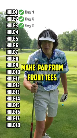 Day 6!! // Making Par from the front tees on every hole!!! #golf #golftok #golftiktok #goodgood #golfswing #challenge #golfchallenge #series 