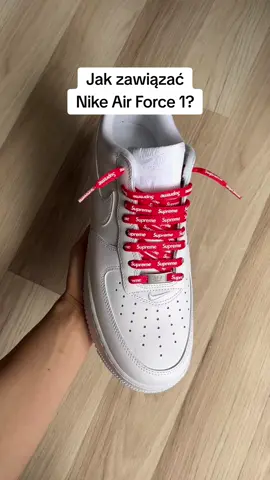 Jak zawiązać Nike Air Force 1 Supreme? How to lace Nike Air Force 1 Supreme? #laceup #nikeairforce #sneakersaddict #sneakerstore #dlaciebie 