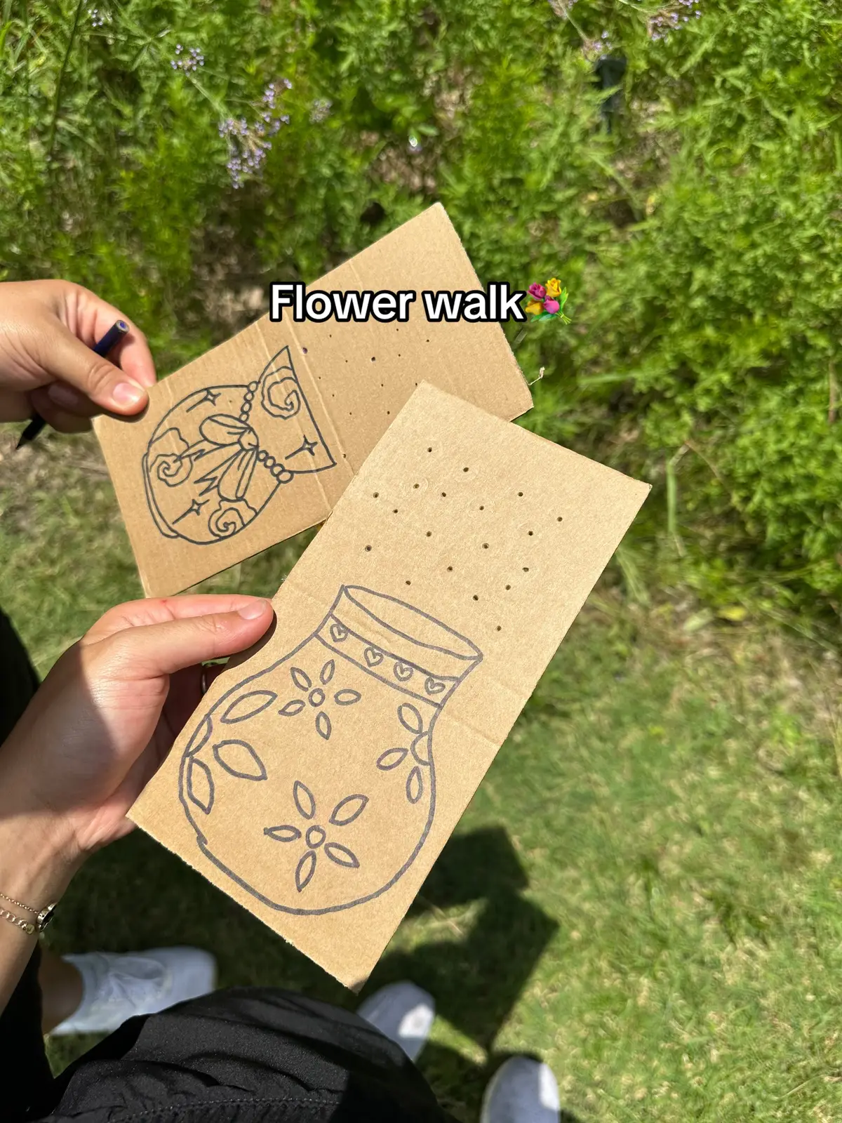 I got a horrible tan doing this #fyp#flower #walk 