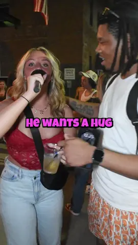 Gave Her The Duke Dennis Hug! 🤭 #fyp #foryou #viral #trend #interview #publicinterview #dreadheads #rizz