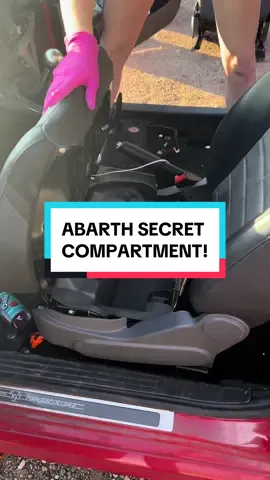 Abarth/Fiat seat SECRET COMPARTMENT!😳 + upgrade! #WIIATA #abarth #fiat500 #abarth595 #cars 
