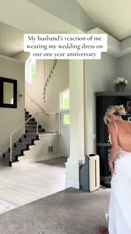 The sweetest reaction🥹 #foryoupage #fyp #reaction #weddingdress #priceless #fypp #husbandsreaction 