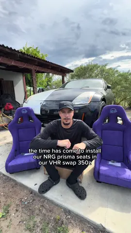 Installing NRG Prisma seats in the VHR swapped 350z 🙌🏽 Giveaway coming soon?👀  . . . #mobilemechanic #mechanic #projectcar #350z #350znissan #nissan #orlando #carstiktok #cartok #carsoftiktok #driftbuild #driftcar #carguy #fyp #foryou 