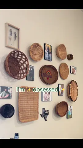 I literally thrift so i can buy more baskets and argue with my daughter over how many i have 😂 there are so many huge walls in the new place, im going to need more muahahahhaha 😈  #thrifted #wicker #bohovibes #roadto10k 
