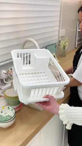New to this #dish draining basket, so good, just washed the dishes can be put directly on it, easy to organize, clean and hygienic #drainage basket #kitchen goodies #storage #organization#foyryou #foyryou 