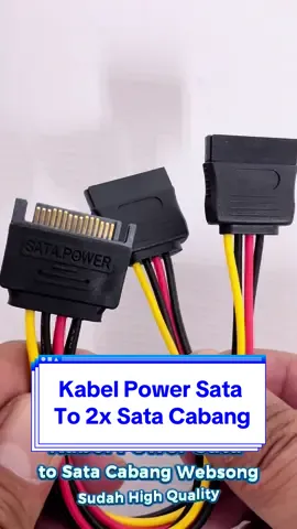 Rekomendasi kabel power sata to sata cabang #websong #kabelwebsong #kabel #kabelpower #sata #accessories #computer #belilokal #wibgajian #fyp #EnfaSchoolReady 