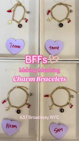 Bring your besties and design charm bracelets together! Make memories, share laughs, and create unique treasures 👭💕 Here’s how: 1. Grab a Tray: Kick things off by choosing your favorite chain. 2. Get Creative: Dive into our treasure of charms and let your imagination run wild. 3. Wait for the Magic: Hand over your selections and we’ll assemble your masterpiece in minutes! Make your own custom Charm Bracelet or Necklace with meaningful charms!💕 Top Tips for the Best Experience: - Mix and Match: Combine different charms for a truly one-of-a-kind piece. Charms begin at $4 each when you purchase five or more, while our waterproof and non-tarnish chains start at $30!🎁 Come visit us today for a fun and creative bonding experience! No appointment needed—walk-ins are always welcome!🎉 📍 637 Broadway New York, NY 10012 ⏰Open Every Day 11am - 7pm #kikichic #charmbarnyc #charmbracelets #charmnecklace #thingstodoinnyc #nycgirls #sohogirlies #jewelrycharm #nyc #soho #FriendshipCharms #DIYFun @Littlemarketnyc 