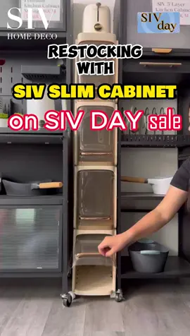 Introducing our SIV SLIM CABINET ✨ Perfect for small spaces and can load more things inside.  Stay tuned to our Daily live from 9AM to 9PM. And don't forget to claim your vouchers and coupons for more discounts. See you there! 🛒🚚 #sivplasticorganizer #slimcabinet #homeorganization #fyp 
