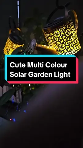 Multi Coloured Solar Powered Watering Can Garden Light 😍😍 #tiktokmademebuyit #LED #solarpowered #garden #lights #gardenlights #gardening #gardentok 