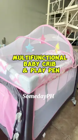 Buti na lang mas mura ang Play pen and baby crib dito sa tiktok #cribforbaby #playpen #babycrib #newbornessentials #babyessentials #bedforbaby 