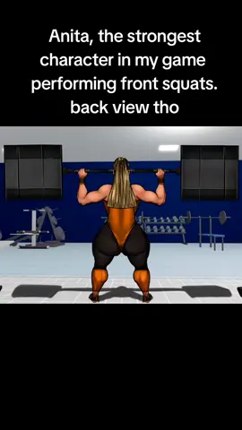 she is strong af #frontsquat #fit #fitwomen #gym #animated #animation #videogame #creatorsearchinsights 