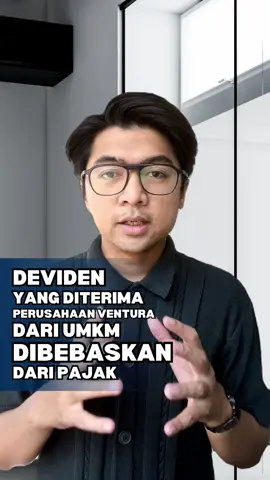 Dividen yang diterima perusahaan ventura dari UMKM dibebaskan dari pajak! Gimana tuh?? cek videonya sampai abis ya Taxmates!  #tmconsultant #pajak #tax #umkm 