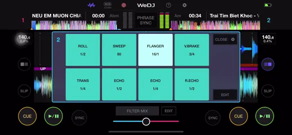 Cách sang nhạc cơ bản trên app #wedj🚀🔥  trên điện thoại IOS #xuhuong #nhachaymoingay 
