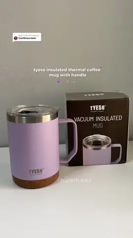 Replying to @Alya Ali new collection tyeso thermal coffe mug purple colors 💜tahan panas lama rekommended for coffee lover 🫶🏻🥰 #tyeso #tyesotumbler #tumblerviral #tumblermurah #tyesocoffeemug #coffeemugviral #coffeemugmurah 