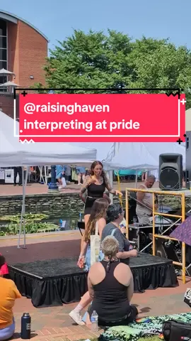 watching @tabatha marie interpret at pride in Frederick was too much yet somehow also not enough #signlanguage #signlanguageinterpreter #sign #aslinterpreter #asl 