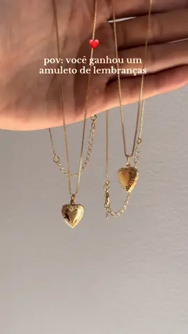 Eternize momentos especiais com o nosso relicário heart ❤️ #colarrelicario #colarrelicariocoração #relicariocoracao #relicariocomfotos 