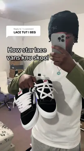 Replying to @☦︎ star lace vans knu skool 😍😍.   #fashion #fashiontok #outfits #styleinspo #streetwear #fitbreakdown 