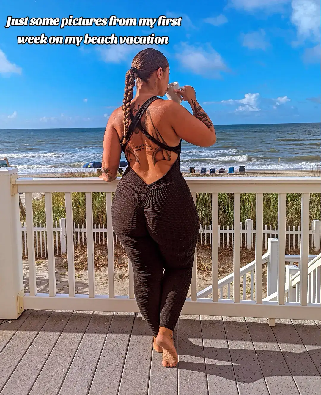 Week one of my wonderful beach vacation. I'm truly blessed that my husband's family is able to have these family gatherings every summer. #summervacation #plussizesummeroutfits #plussizebathingsuits #plussizestyle 