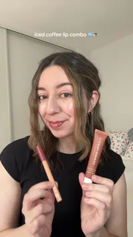 iced coffee lip combo 🧊☕️ @Summer Fridays @ILIA Beauty #lipcombo #summerfridays #icedcoffee 