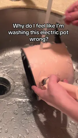 why do i feel like i’m washing this electric pot wrong (do not try this at home)