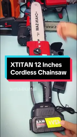 XTITAN 12 Inches Cordless Chai#cordless #chainsaw #electric #tools #toolstoday #fyp #tiktok #goodthing #foryou 
