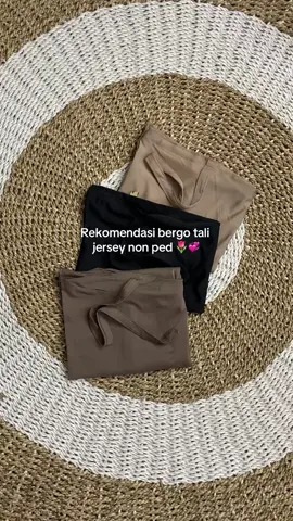 Rekomendasi jilbab daily tali non ped bahan jersey 💗🖤#fypシ゚viral #bergodaily #bergononpedjersey#bergotali #bergojersey #hijabbergo 