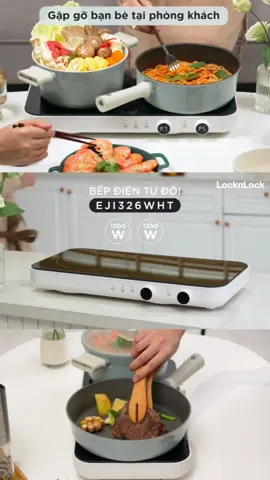 Bếp điên từ đôi Lock&Lock EJI326WHT #ja #jastore #locknlock #jaretail #beptu #bepdientu #xuhuong #trending #decorbep 