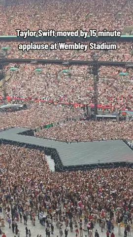 Taylor Swift was blown away on the opening night of her Wembley Stadium shows to a rapturous applause from the packed stadium. 88,446 people attended each night for the first three nights of the Eras tour in London. Swift will return again to the capital in August for a five night run. #taylorswift #wembley #erastourlondon 