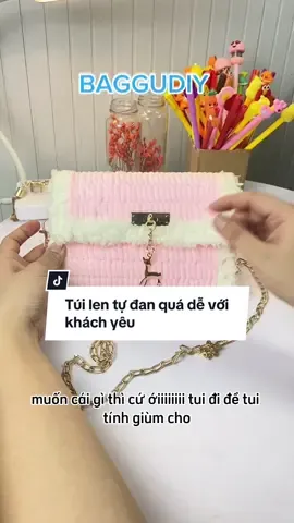 Túi len tự đan quá dễ với khách yêu #handmade #DIY #tuixach #fyp 